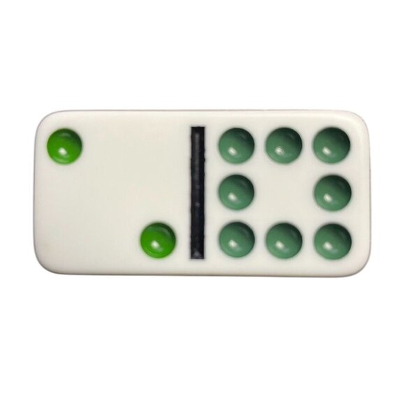 Double Twelve Dominoes Replacement Tile 2 8 Color Dot mq - Picture 1 of 3